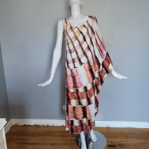 Mara Hoffman One Shoulder Kaftan in Shells Flamingo, VGUC, Size M/L